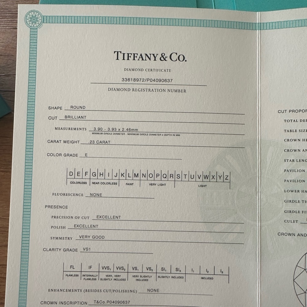 NEW Tiffany&Co. Sz 6 Platinum VS1 Round Brilliant Diamond Ring w/Paperwork - Picture 12 of 13